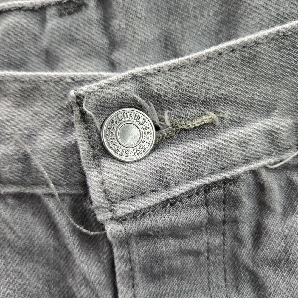 Levi's 501 Men Jeans 40X32 Gray Denim Original Fit Straight Leg 30